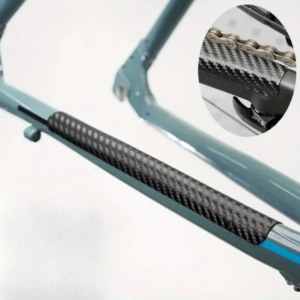 Chainstay Protector Wrap - سلسلة دراجات حامي أسود ألياف الكربون