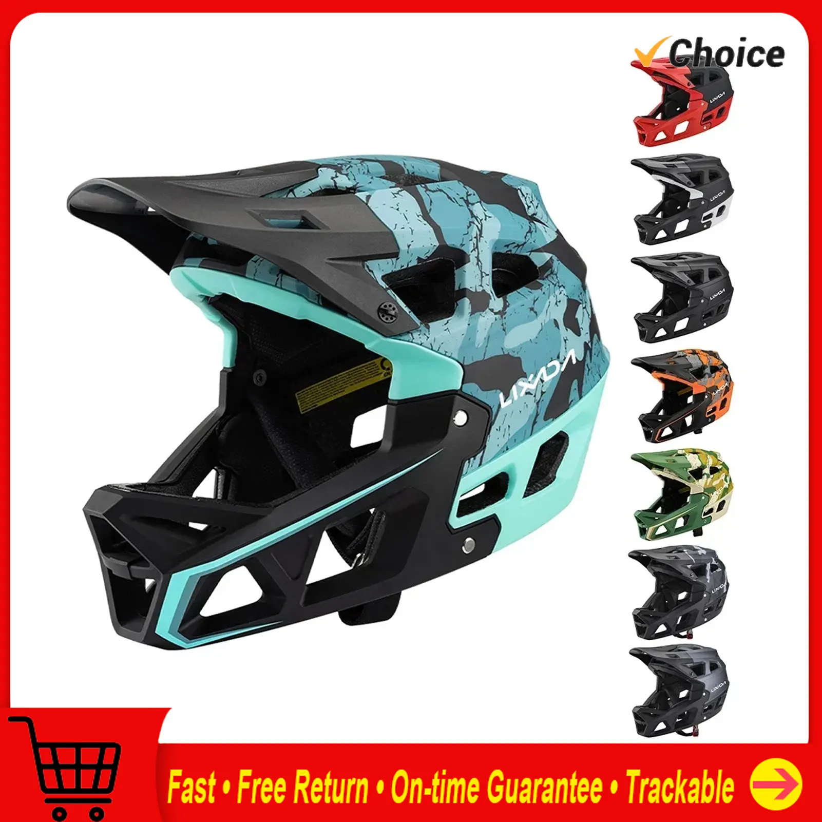 Mountain Biking Full Face Helmet - خوذة ركوب الدراجات الجبلية الآمنة لكامل