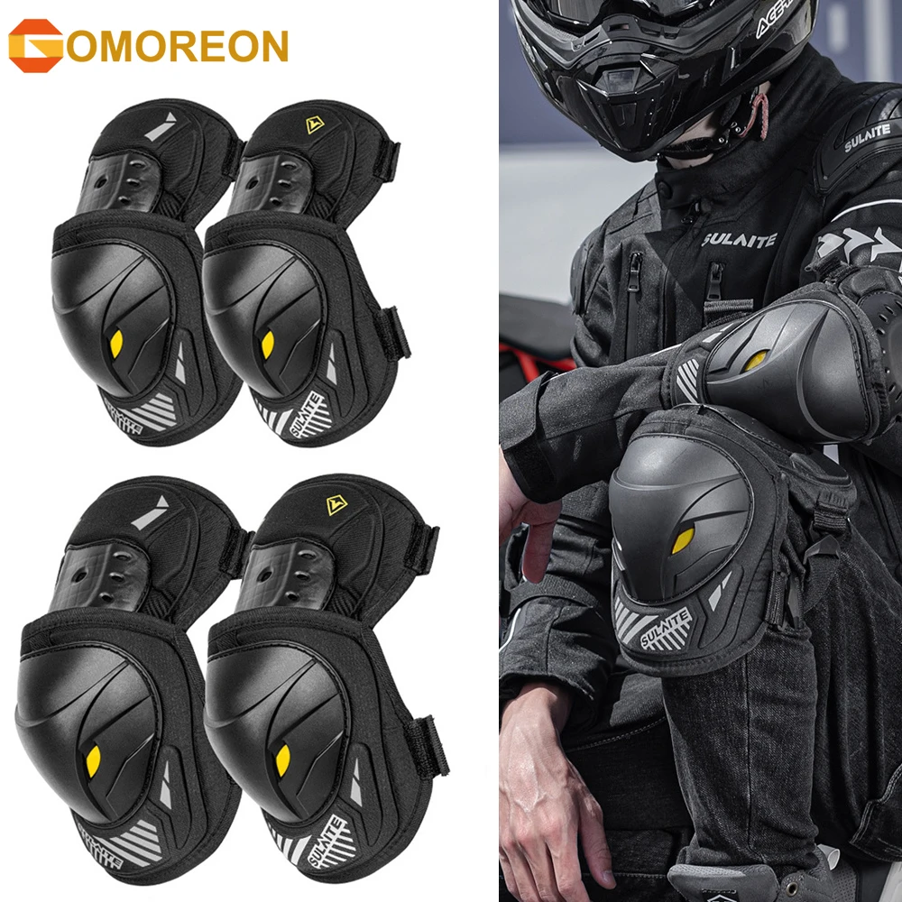 GOMOREON زوج واحد من واقيات ال - مراجعة Mountain Biking Knee Pads وسعره