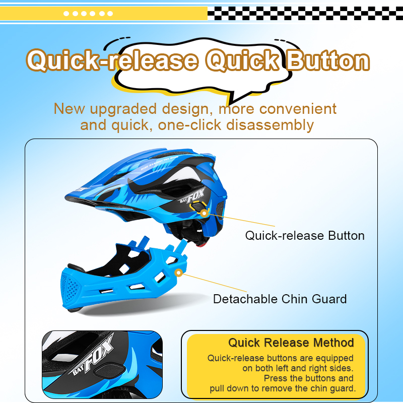 BATFOX الاطفال كامل الوجه خوذة - مراجعة Mountain Biking Full Face Helmet وسعره