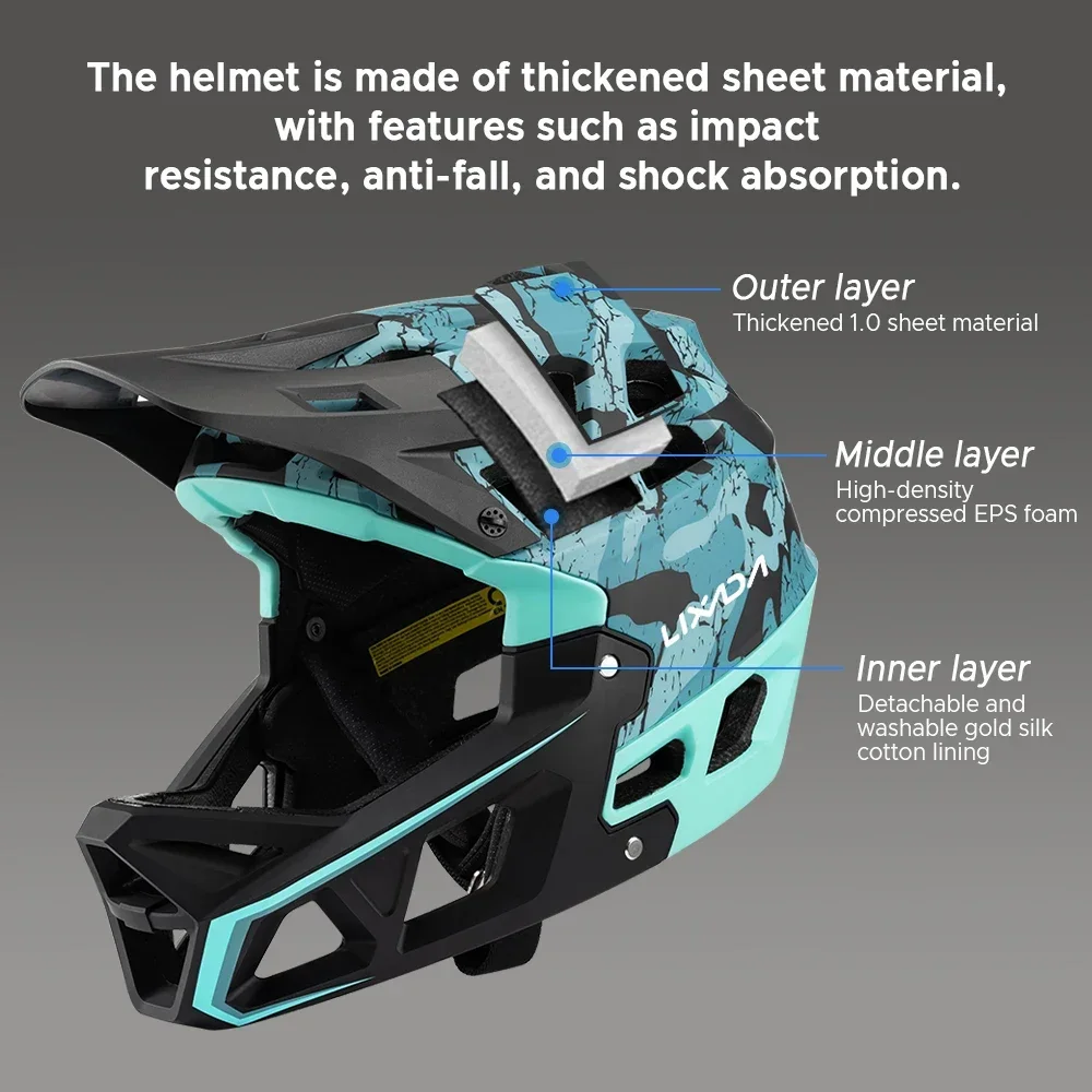خوذة ركوب الدراجات الجبلية الآ - مراجعة Mountain Biking Full Face Helmet وسعره