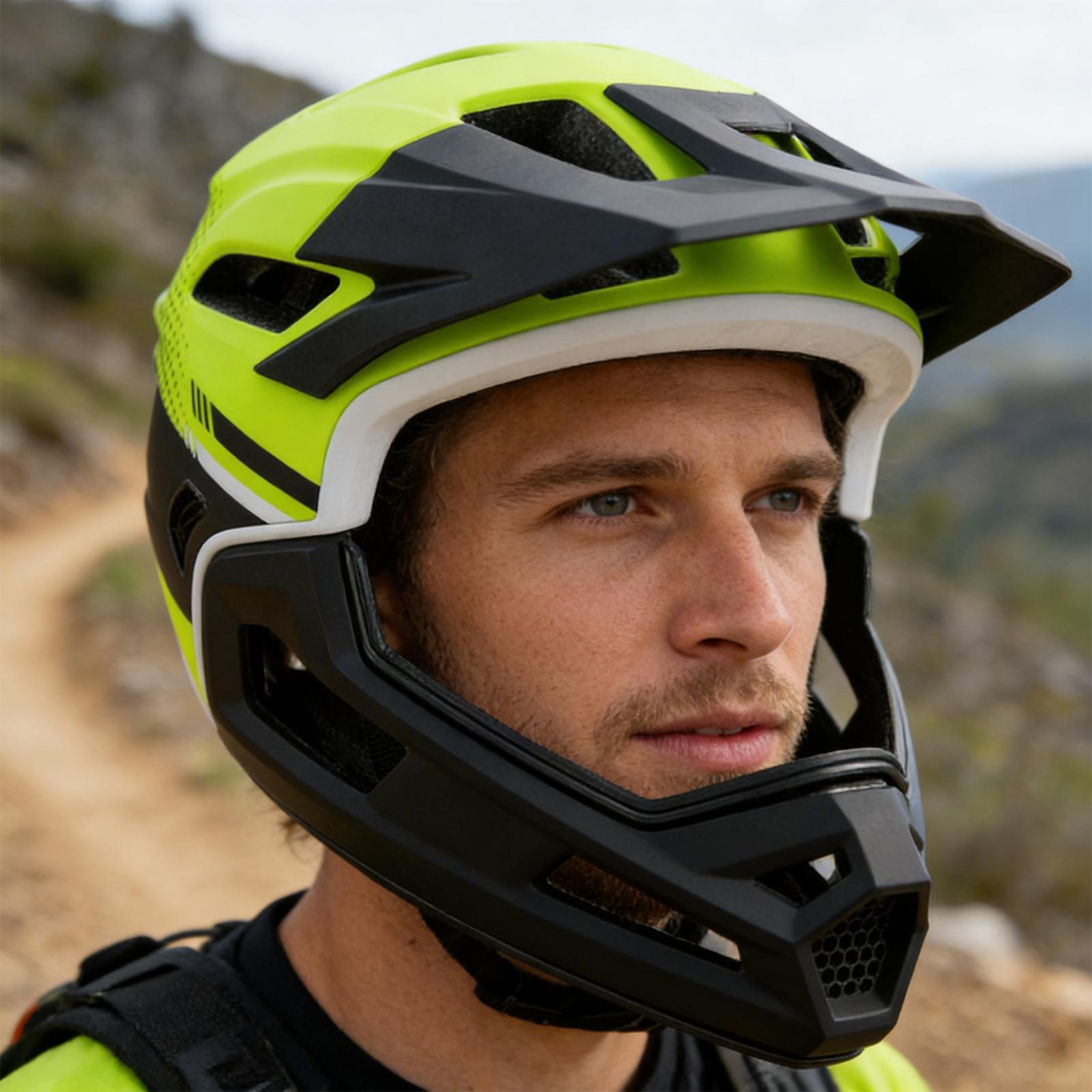 خوذة دراجة كاملة الوجه لركوب ا - مراجعة Mountain Biking Full Face Helmet وسعره